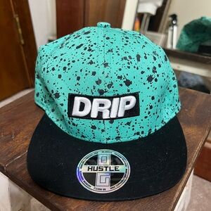 Hustle Hollywood Drip Teal and Black Cap
